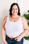 Ribbed Seamless Reversible Top In White