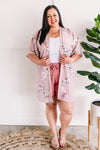 Floral Kimono In Pretty Blush