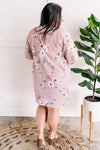 Floral Kimono In Pretty Blush