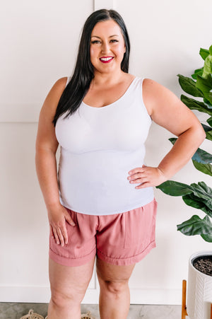 Seamless Reversible Tank Top In Bright White