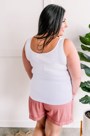 Seamless Reversible Tank Top In Bright White