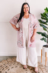 Floral Kimono In Pretty Blush