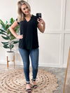 Ruffle Detailed Blouse In Montreal Midnight