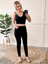 Distressed Hem Black Tummy Control Skinny Judy Blue Jeans