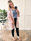 Floral Kimono In Pretty Blush