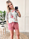 Dressy Drawstring Shorts In Rosy Mauve